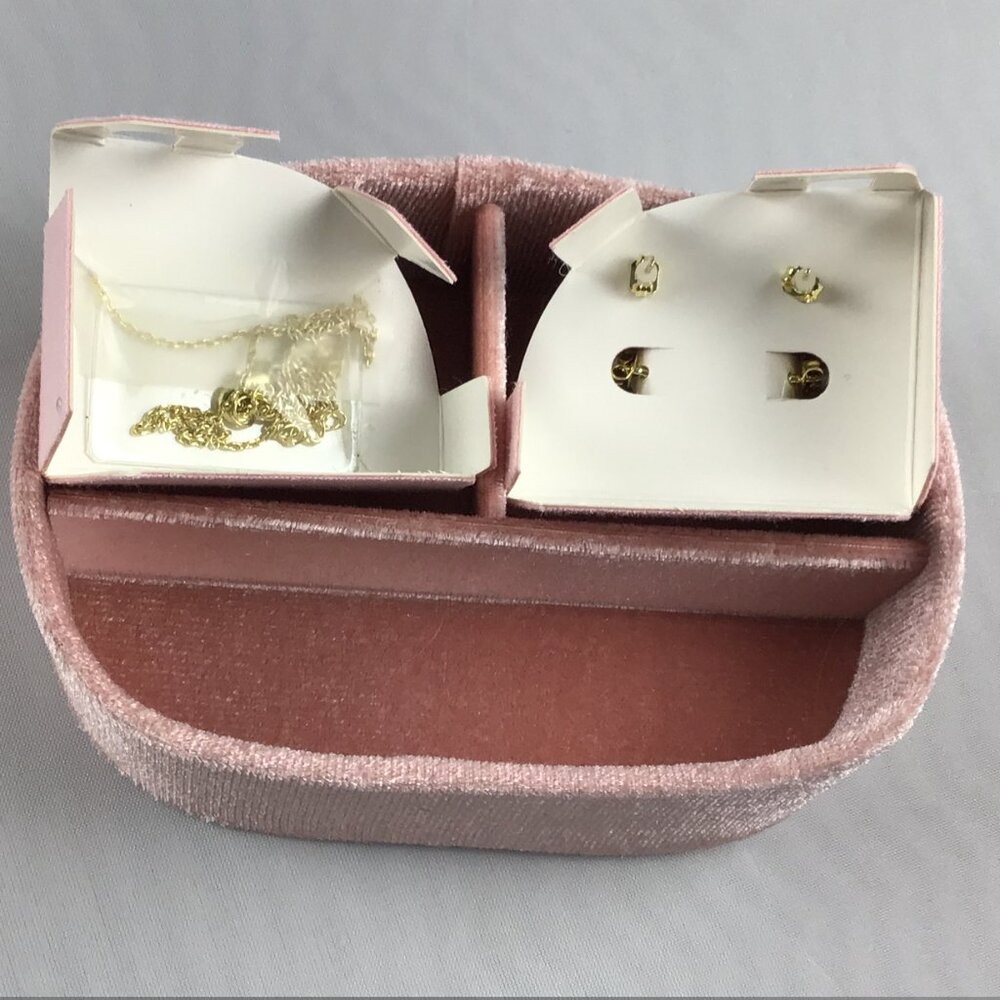 Fine Silver Plated Golden Tone Necklace and Earrings Set MSRP $50 - Picture 4 of 5